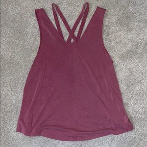 Soft & Sexy Sueded Maroon Tank Top